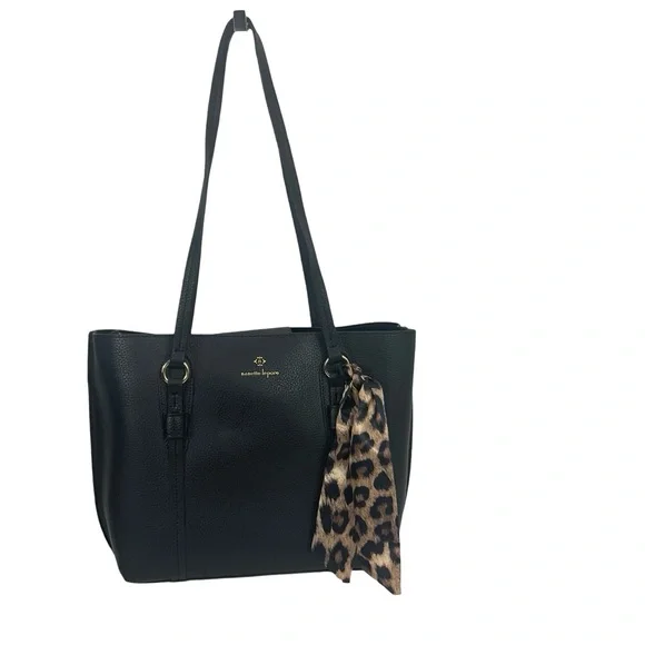 Nanette Lepore Myles Scarf Black Shoulder Bag Brand New - Picture 7 of 11